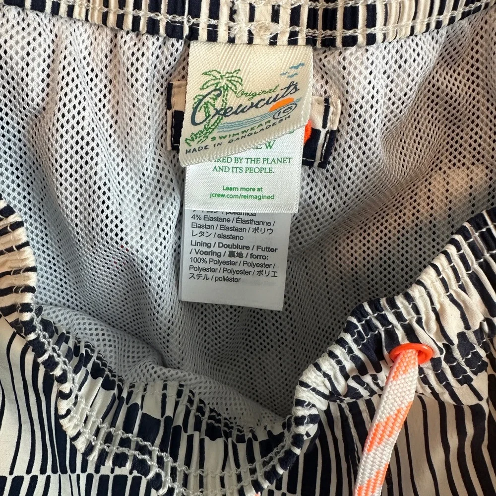 Crew cuts by J. Crew Navy and White Striped Board Shorts - Picture 4 of 6